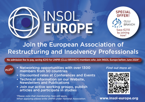 Oportunitate: înscriere în Asociația INSOL Europe